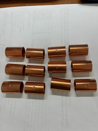 1/2" Copper New Couplings- 12 in Lot of Fittings