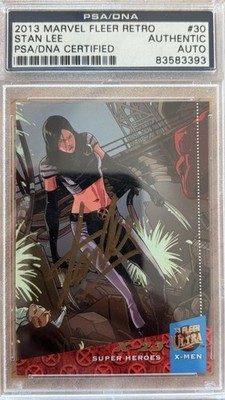 2013 Marvel Fleer Retro - Stan Lee Auto PSA / DNA