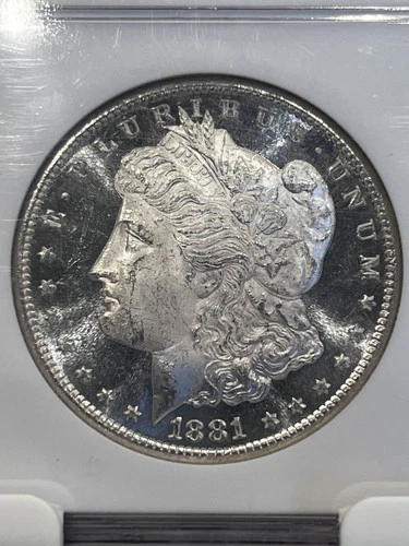 1881-S $1 Morgan Silver Dollar MS 64 STAR deep mirroring