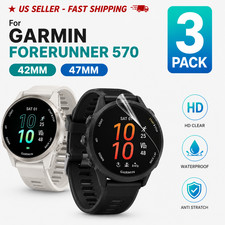Garmin Forerunner 570 42mm 47mm Screen Protector Hydrogel 3 Pack HD Clear