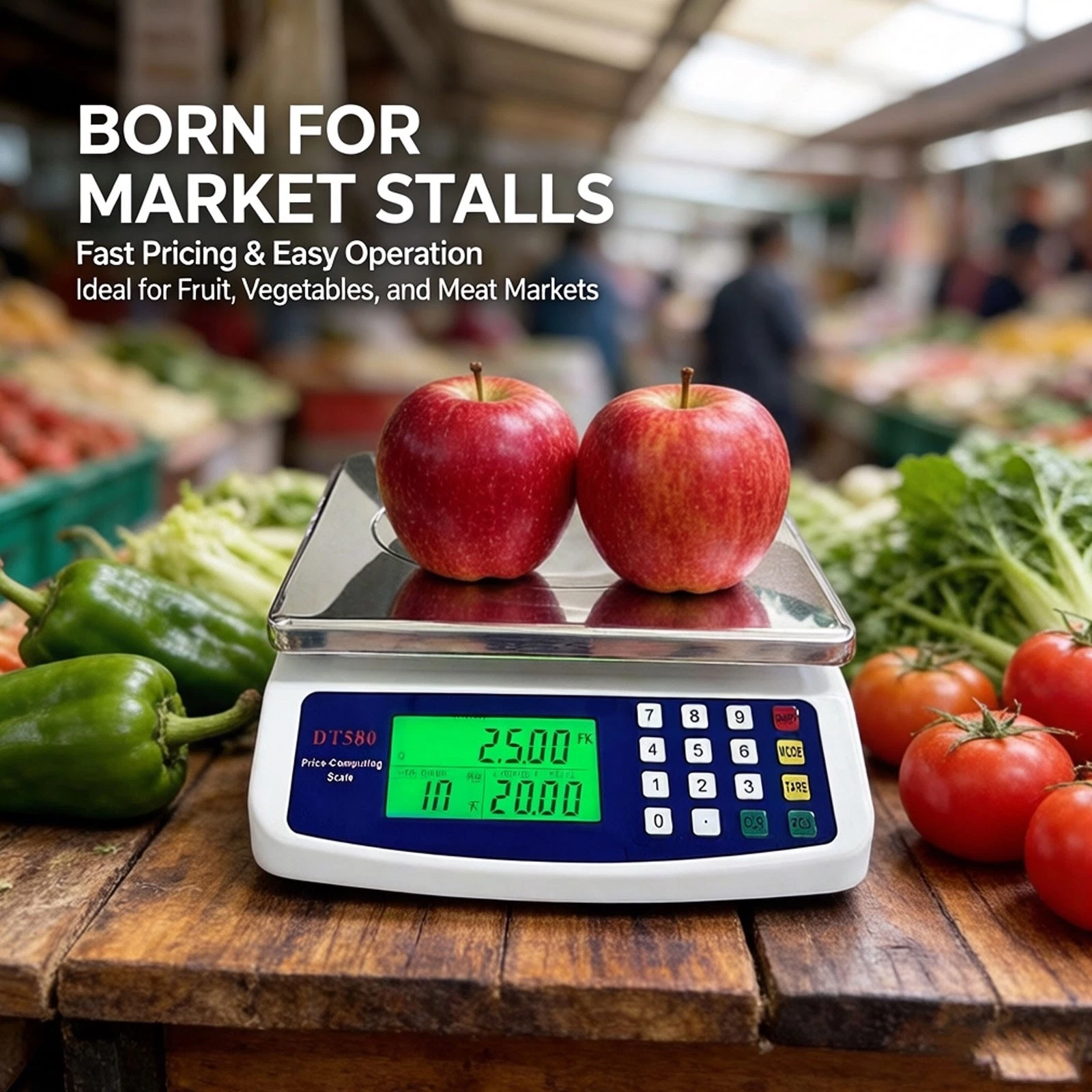 Commercial Food Scale 88lb/40kg Digital Price Computing Deli Market Weighing NET