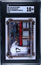 2021 Leaf Art Of Sport Todd Helton SGC 10 Game Used Relic Jersey /35