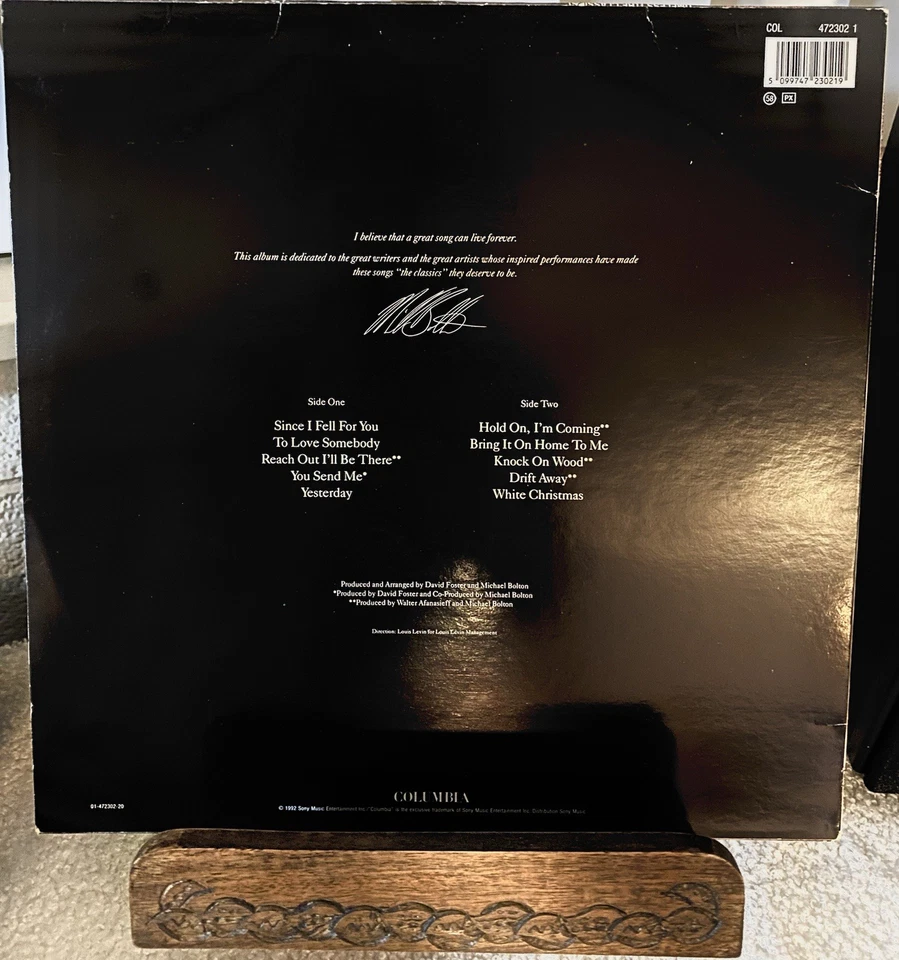 MICHAEL BOLTON - Timeless: The Classics 1992 - Vinyl NM / Sleeve VG (EXCELLENT!) - Image 2 of 4