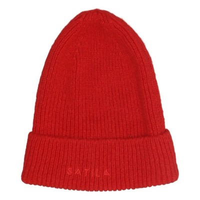 Sätila, Beanie-Mütze, Größe: ONE SIZE, Acryl/Mohair/Polyamid, Rot, Damen #pzF