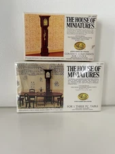 The House Of Miniatures Kits, 40026 Dining Table, 40018 Tal Case Clock