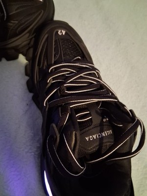   Balenciaga Track LED Black Sneakers   Size 42   Light-Up Sole  