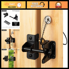 Heavy Duty Self-Locking Gate Latch with Spring Pull for Wooden Fence - 2PCS, Aut