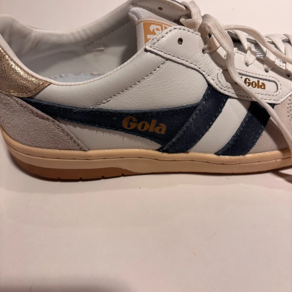 Tenis para mujer Gola Off White azul marino a rayas talla 8 EE. UU. Foto 3 de 4