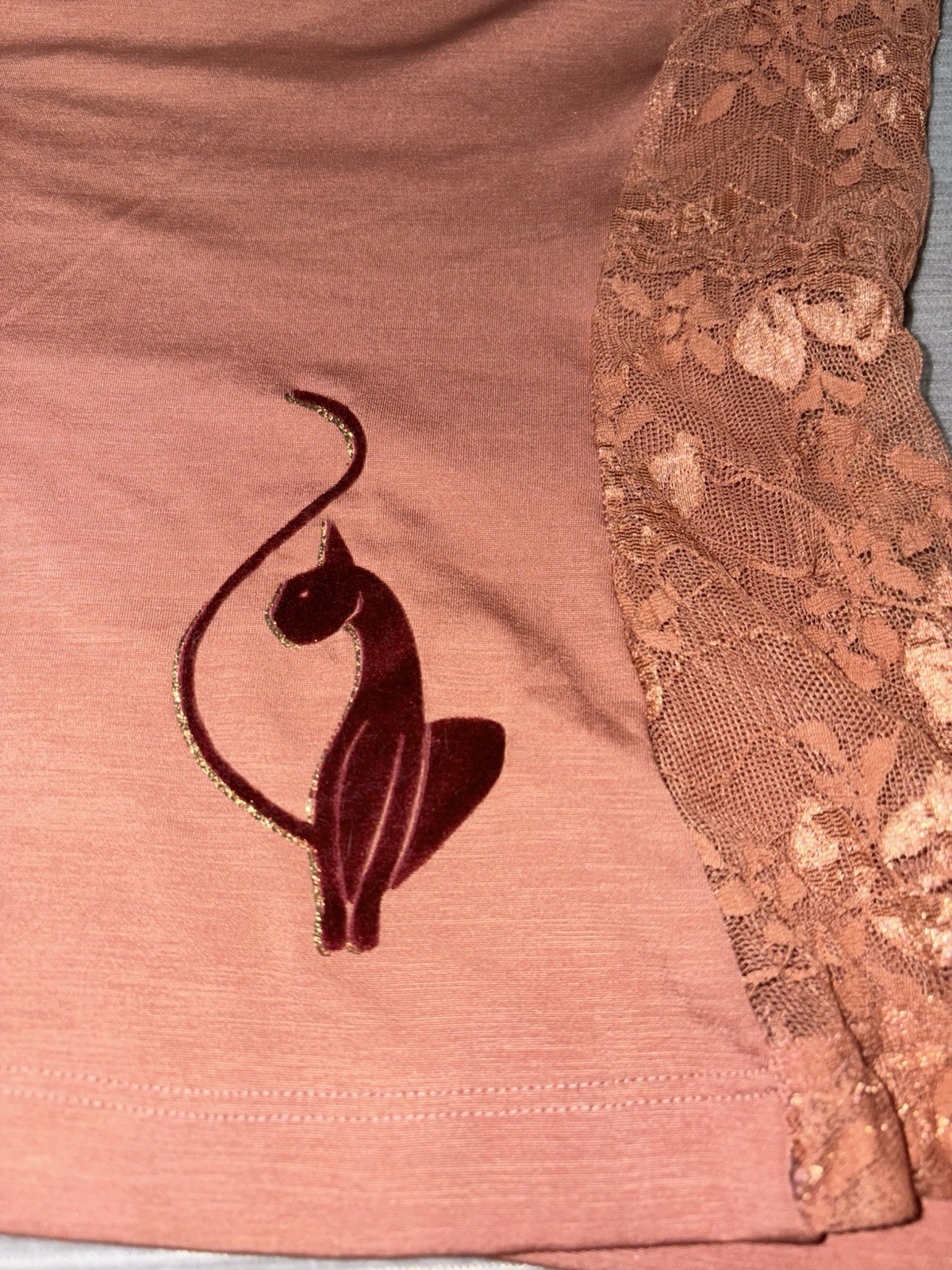 NWT VTG 90s Y2k Baby Phat Camisole Lace Tank Top Cat Logo Embroidery Rockabilly image 4