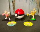Hitmonchan & Hitmonlee Vintage 1999 Nintendo Tomy Pokémon figures + Pokeball!