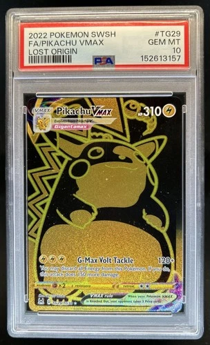 2022 Pokemon SWSH Lost Origin Pikachu VMAX Trainer Gallery #TG29/TG30 PSA 10