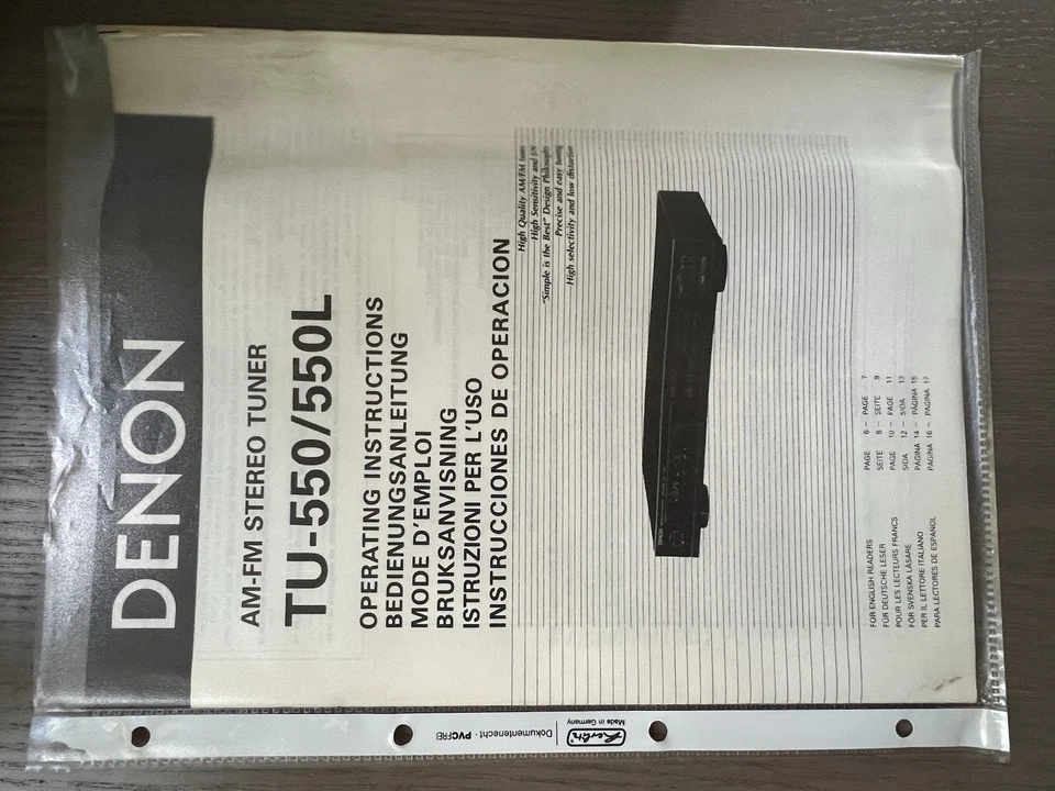 DENON TU-550 AM/FM Stereo Tuner Radio Synthesizer - Bild 3 von 4