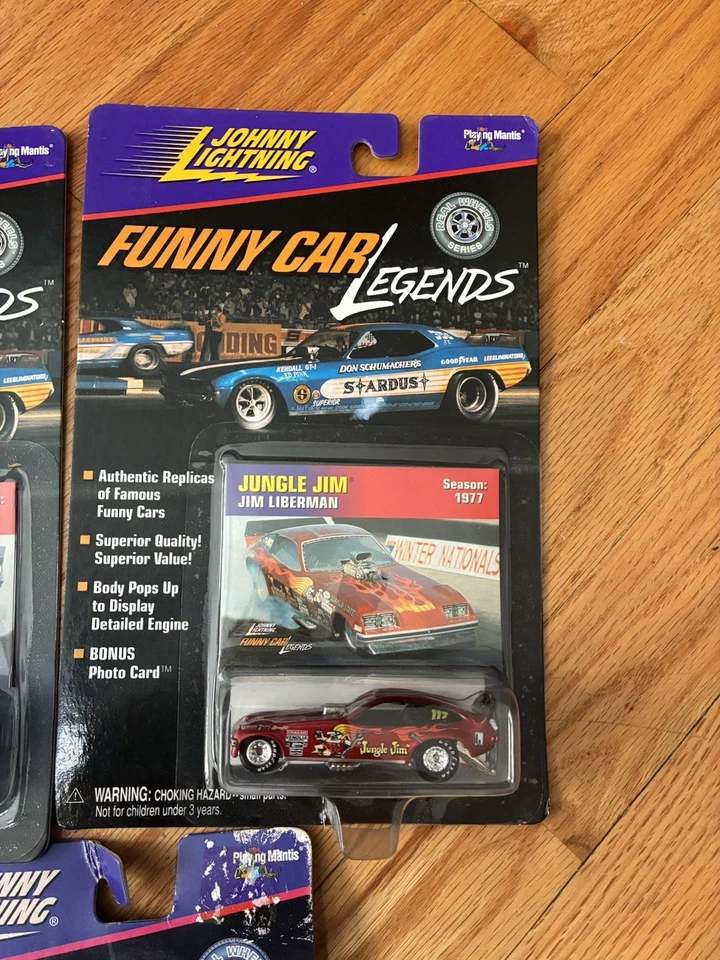 Rare - (5) Vintage Johnny Lightning Funny Car Legends 1/64 Diecast Collection - Image 4 of 4