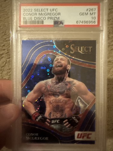 2022 Select UFC Conor McGregor Octagonside Blue Disco Prizm SP #/49 PSA 10 GEM!!
