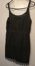 Women's Black Laced & Lined Dress Size Eur Medium (30 Inch Chest) by Divided