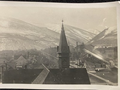 Anaconda Montana MT Town View Deer Lodge Co. Antique Vintage Snapshot Photo