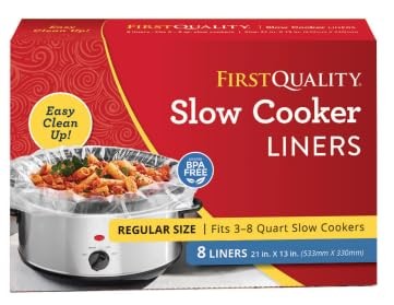 PanSaver Slow Cooker Liners 8 Quart Disposable Clean Up Easy BPA Free Durable