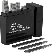 44 Metal Collar Stays for Men   4 Sizes in Elegant Black Box 4, Silver