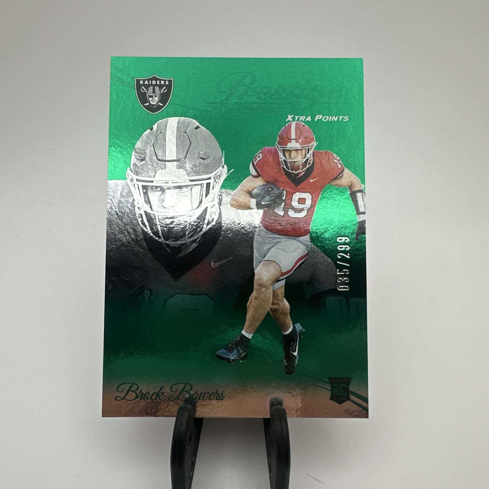 2024 Panini Prestige - Rookies Brock Bowers #305 Xtra Points Green /299 (RC)