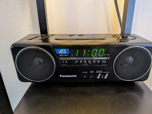 Panasonic RC-X210A Alarm Clock Boombox AM FM Radio TESTED Working Loud