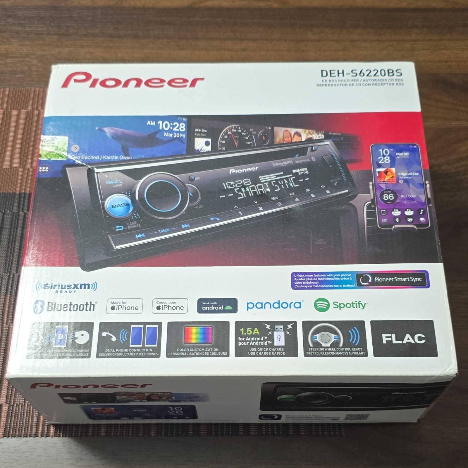 Pioneer DEH-S6220BS CD Receiver with Built-In Bluetooth - Black