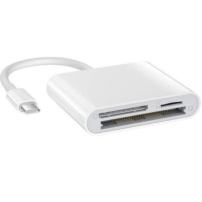 Type-C Card Reader 3-Slot Adapter for SD MicroSD Cards for Phone Tablet Laptop