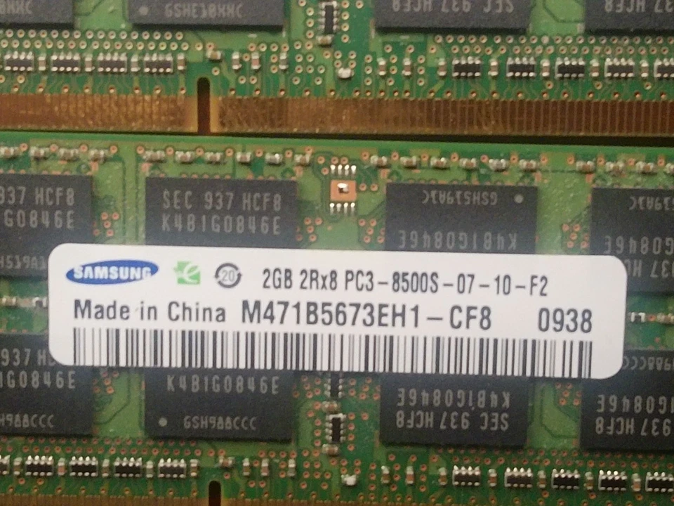 4 sticks of Samsung 2GB DDR3 PC3-8500S Late 2009 iMac Memory RAM - Image 2 of 2