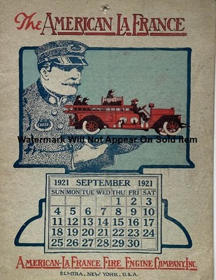 American LaFrance Fire Truck 1921 Brochure Photograph Print 8.5x11''
