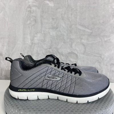 Skechers Flex Advantage 2.0 Shoes Mens 11.5 Grey Athletic Walking Comfort