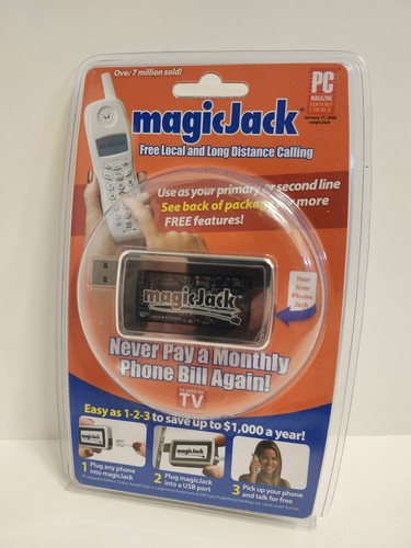 New Magic Jack A921 USB Phone Jack 430-0302 Sealed