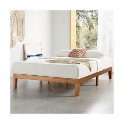 Mellow Naturalista Classic - 12 Inch Solid Wood Platform Bed with Wooden Slat...