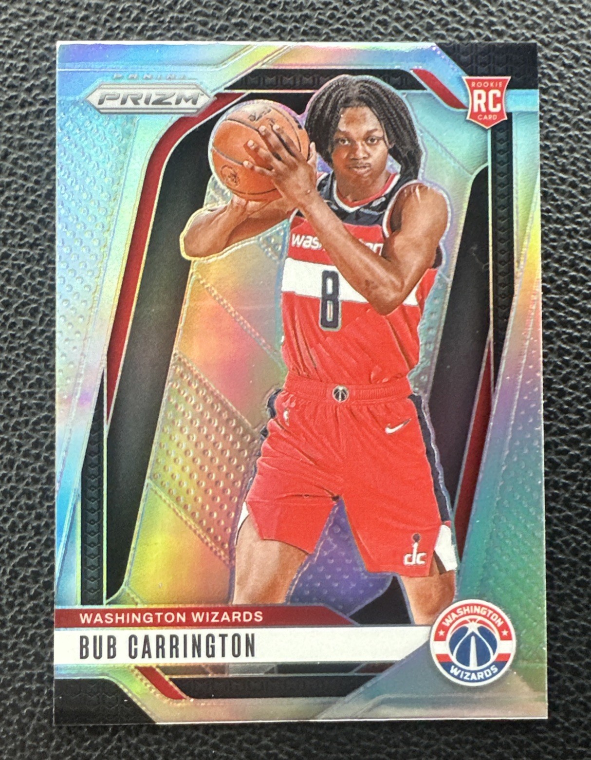 Bub Carrington 2024-25 Panini Prizm #244 Prizms Silver (RC) Washington Wizards