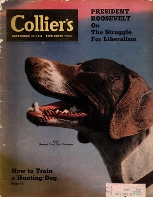 1941 Colliers September 27 - How to train a hunting dog; Deanna Durbin; Dodgers