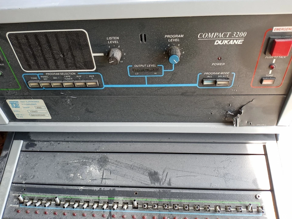 Dukane Compact 3200 Model 12A913 School Intercom System W/ Lathem Sonachron... - Image 4 of 4