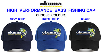 NEU OKUMA HIGH PERFORMANCE BASS CAP BASEBALL CAP MEERESANGELN SPINNRUTE MÜTZE