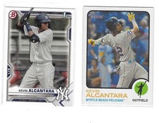 Kevin Alcantara - 2021 1st Bowman Prospect (1) & Heritage Minors (1) - Yankees