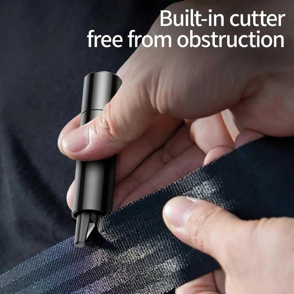 Car Safety Hammer Window Glass Breaker Seat Belt Emergency Escape Cutter Tool - Image 3 of 4