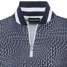 Golfino Ladies  elegant half-zip golf sweater with all-ove SIZE 34,36,42 130
