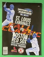 2004 MLB WORLD SERIES OFFICIAL PROGRAM ST. LOUIS CARDINALS VS. BOSTON RED SOX