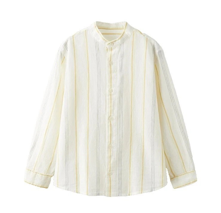 Zara Linen Casual Button-Down Shirts for Men