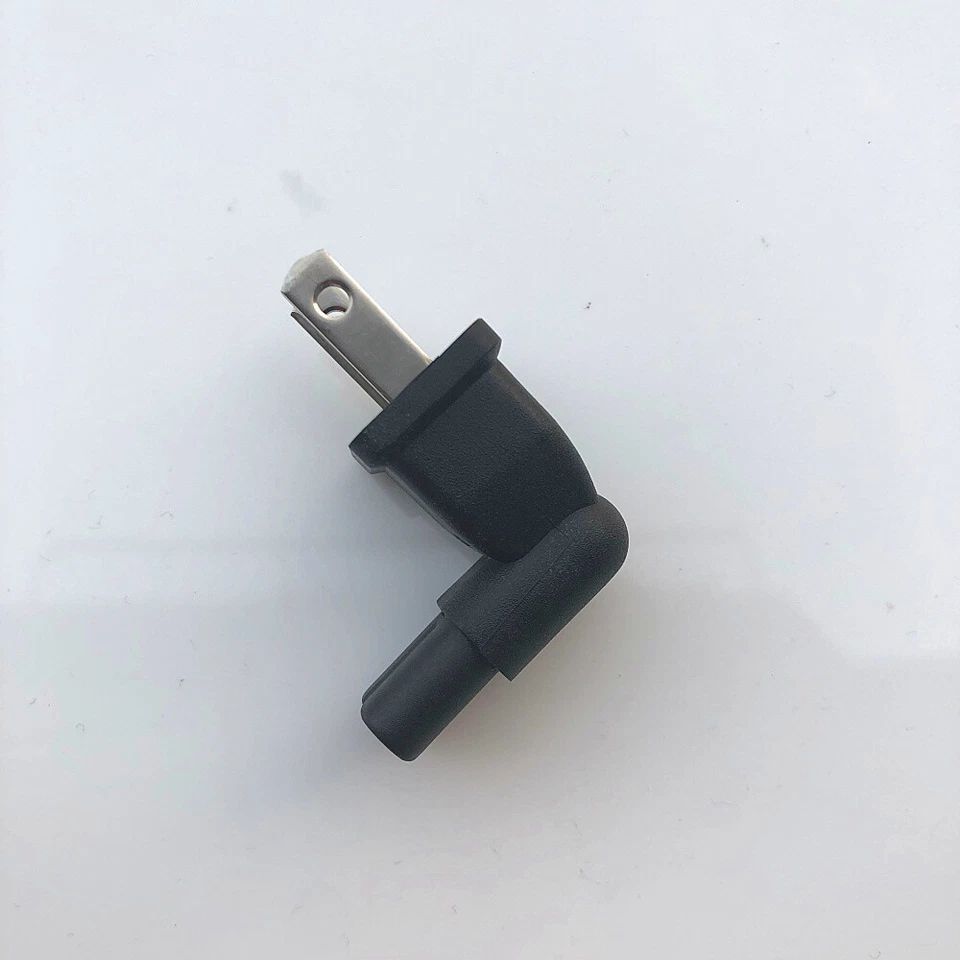 5X 2 Prong Right Angle AC power Plug adapter IEC C7 receptacle to NEMA 1-15P -US - Image 4 of 4