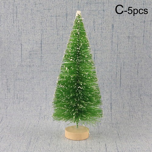 5X Mini Sisal Christmas Trees Ornament Snow Frost Small Pine Tree XMAS Decor - Picture 10 of 12