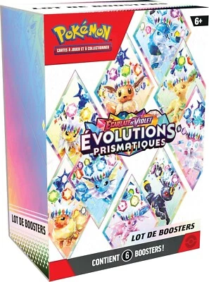 Pokemon Bundle 6 Boosters Packs EV8.5 Évolution Prismatique FR Scellé Neuf