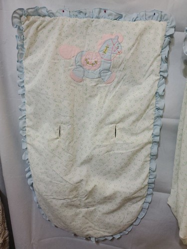 House Of Hatten Vtg Baby Linen Diaper Stacker And Baby Carrier Cover 2 Set - Picture 3 of 7