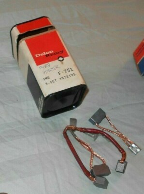 DELCO # 1972195 Starter Brush Set; Fits: FoMoCo 1960-77; also AMC