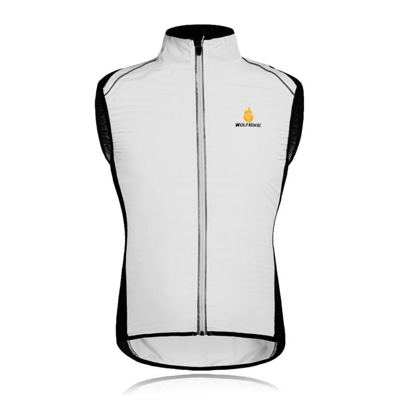 WOSAWE Mens Team Cycling Reflective Vest Wind Coat Sleeveless Sports