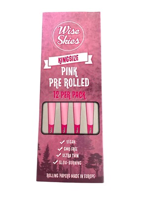 Wise Skies 12er-Pack rosa vorgerollte Kingsize-Kegel