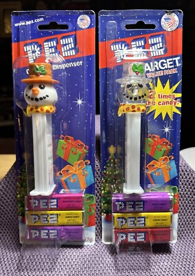 PEZ Crystal & Solid SNOWMAN Target 2010 2011 Value Pk 5.9 Christmas Holiday m607