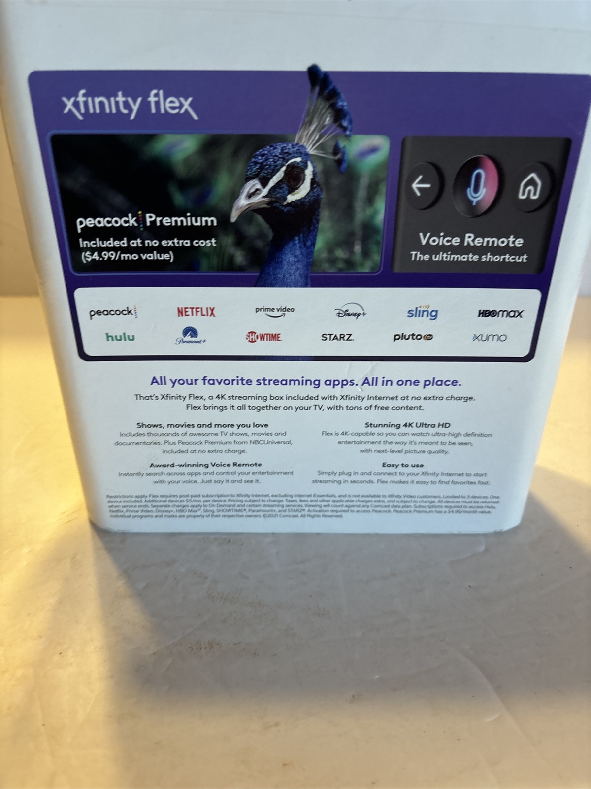 XFINITY Flex 4K UHD Streaming TV Box with Voice Remote Brand New
