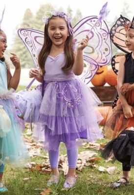 green emerald velvet dress FAIRY WINGS AND STAR MAGIC WAND DRESS UP SET – Marais Sky main image 1